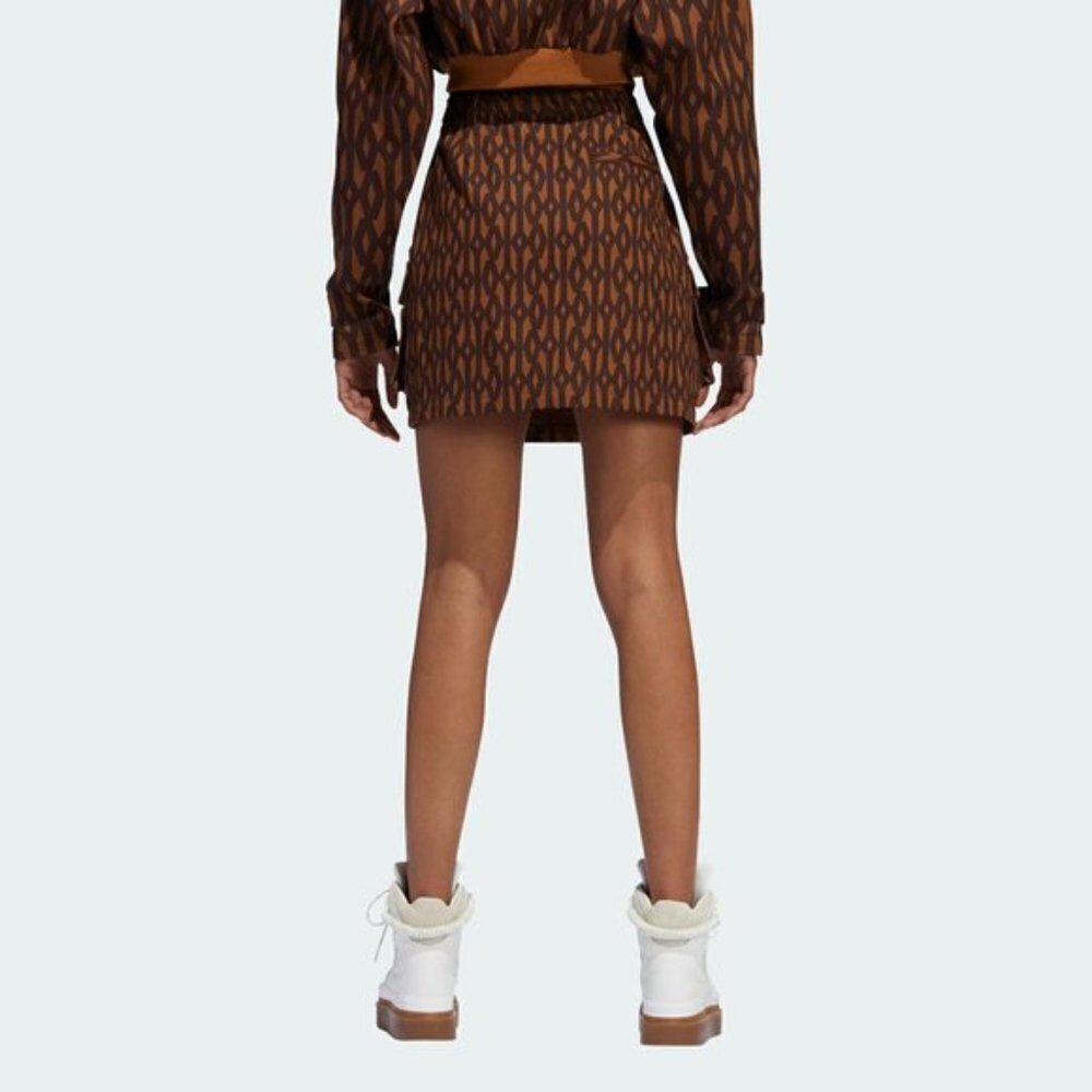 RARE NWT IVY PARK x Adidas Monogram Cargo Mini Skirt Brown Tan Size 1X - Picture 8 of 13